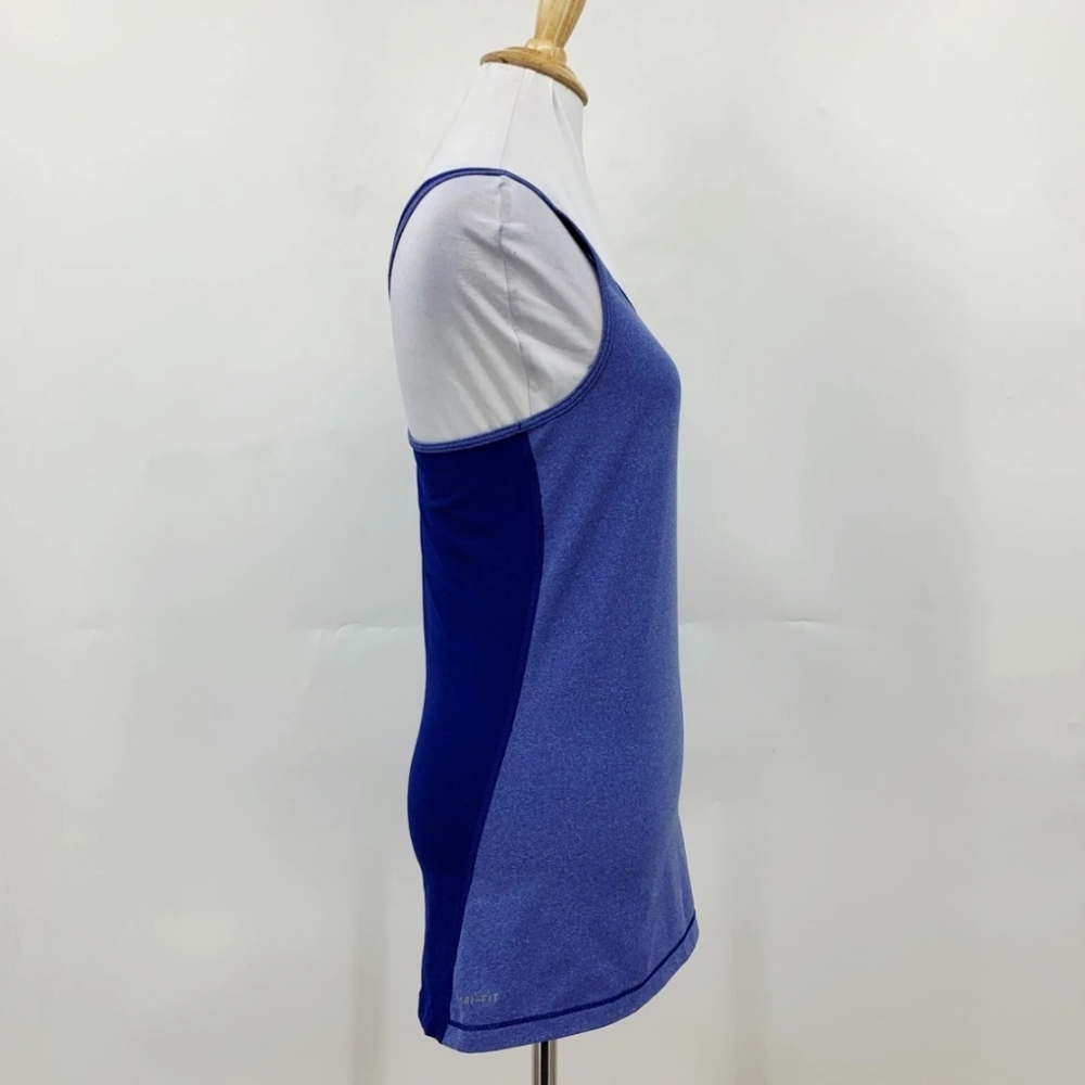NIKE | Pro Tank Top Racerback Athletic Workout Gym Shirt | Purple/Blue | Medium - Picture 5 of 12